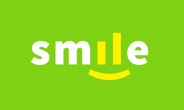typography design play on the word "smile"