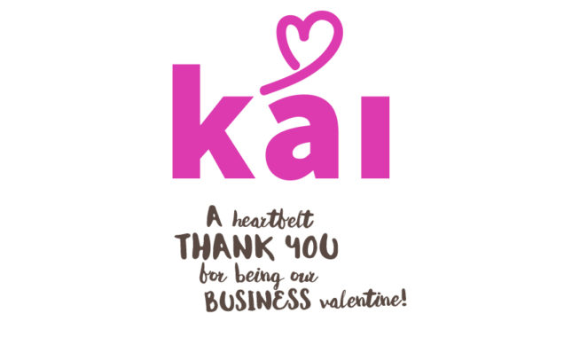 Business valentines day message from Kai Design